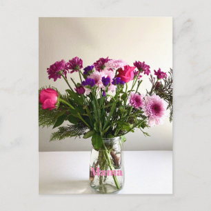 Mamman Bouquet+ Anpassningsbar för färgstarka Mor- Vykort