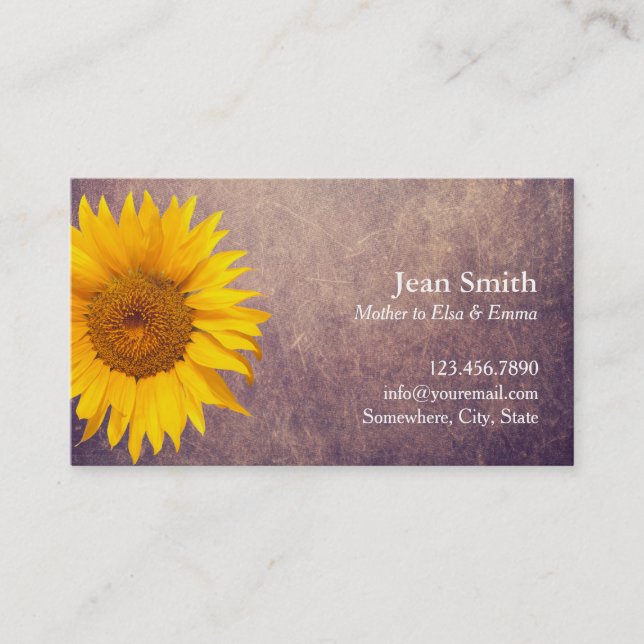 Mamman Cards vintagelandsolrosen (Framsida)