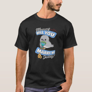 Mamman för erbjudande av gratissäl till Bröllop ko T Shirt