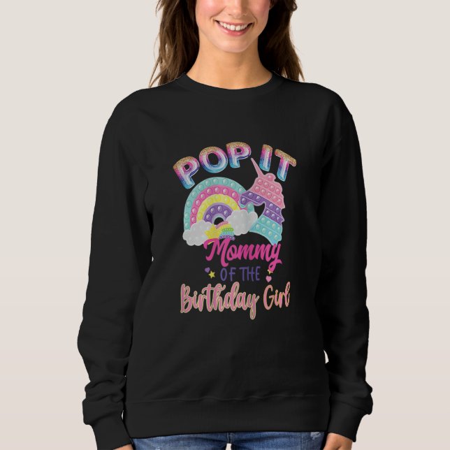 Mamman för födelsedagsflickan för Pop Party T Shirt (Framsida)