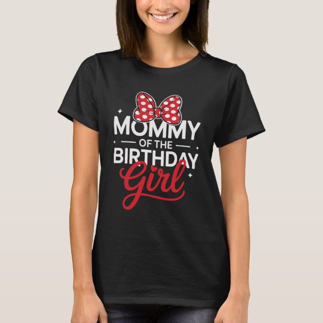 Mamman för födelsedagsknappen Mamma T Shirt (Framsida)