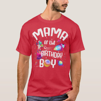 Mamman för födelsedagspojken Astronaut Rymdfamilj T Shirt