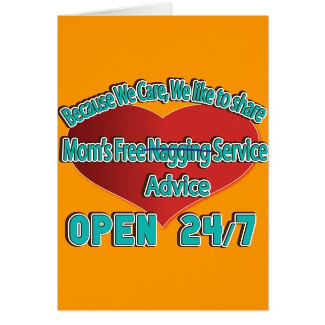 Mamman frigör rådgivning hälsningskort (Framsidan)