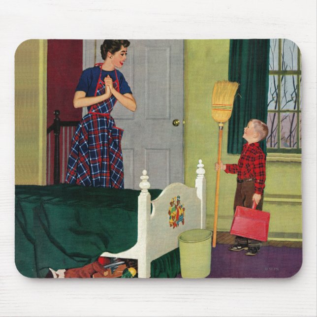 Mamman gjorde jag ren mitt rum! musmatta (Framsidan)