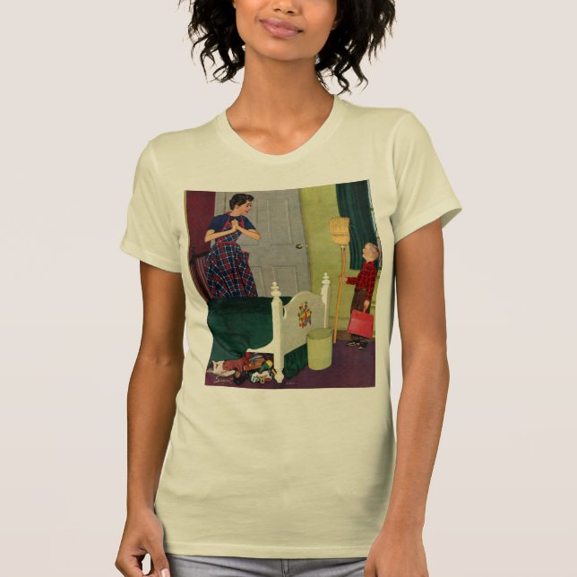 Mamman gjorde jag ren mitt rum! t shirt (Framsida)
