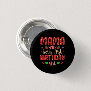 Mamman i Berry First Birthday Girl Funny Mor Knapp