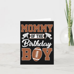 Mamman i Birthday Boy Football Party Family Morsa Kort