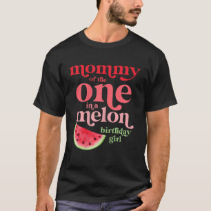 Mamman i en Melon Birthday Girl Watermel T Shirt
