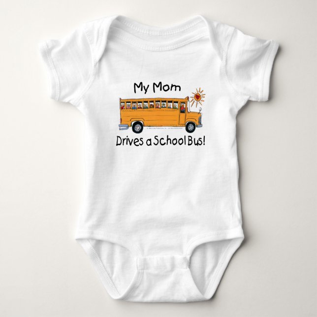 Mamman kör en skolbuss t-shirt (Framsida)