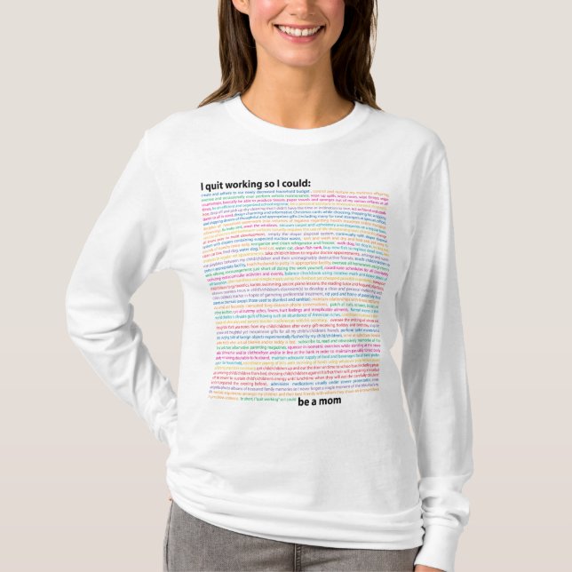 Mamman listar av arbetsuppgiftar t-shirt (Framsida)
