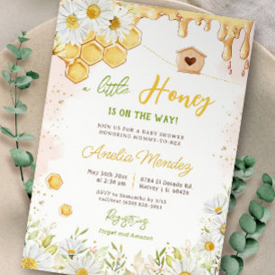 Mamman Little honey Bumblebee to Bee Baby Shower Inbjudningar