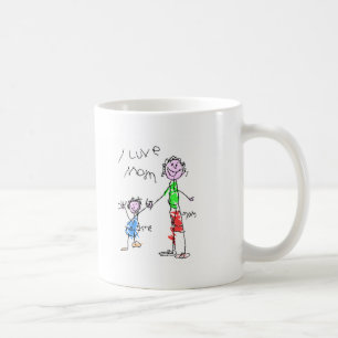 Mamman och mig älskar jag mamman kaffemugg