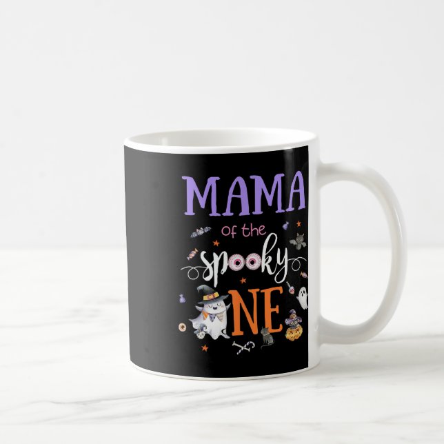 Mamman på talesmannen en Halloween Ghost 1:a Birth Kaffemugg (Höger)