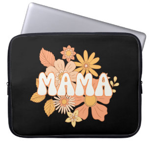 Mamman Retro-Blommigt Laptop Fodral
