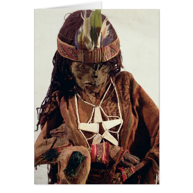 Mamman smyckade med bensmycken, c.200 BC Hälsningskort (Framsidan)