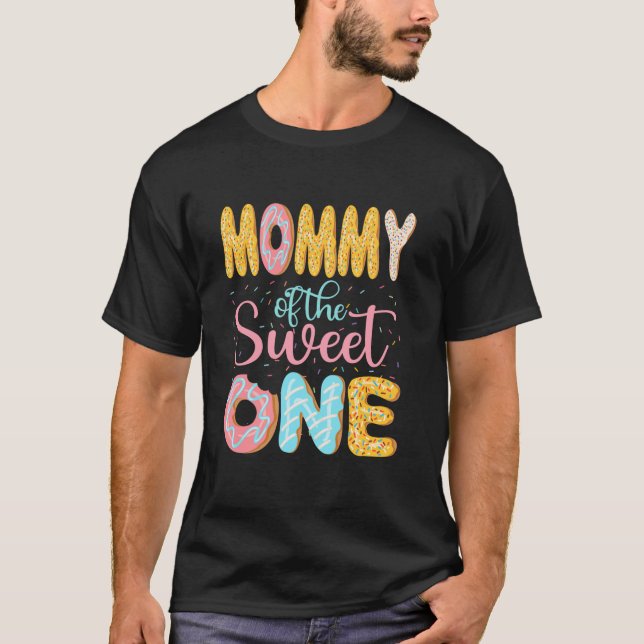 Mamman Sweet One Mamma donuts Family Matching T Shirt (Framsida)