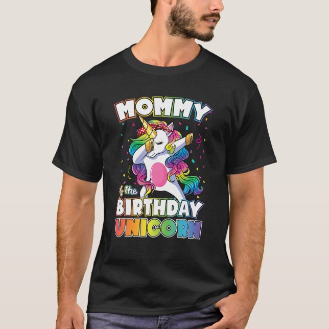 Mamman Unicorn Dabbing Unicorn Mamma T Shirt (Framsida)