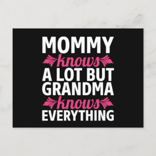 Mamman vet mycket men mormor vet allt vykort