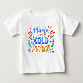 Mammans Kall utanför julvintern Holly T Shirt