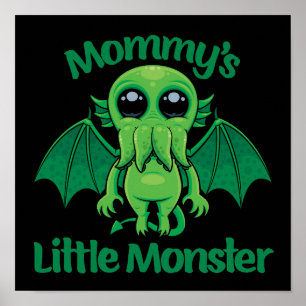 Mammans lilla monster Cthulhu Cuddles Poster