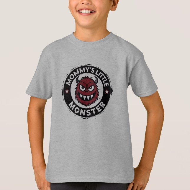 Mammans lilla monster Kids T-Shirt (Framsida)