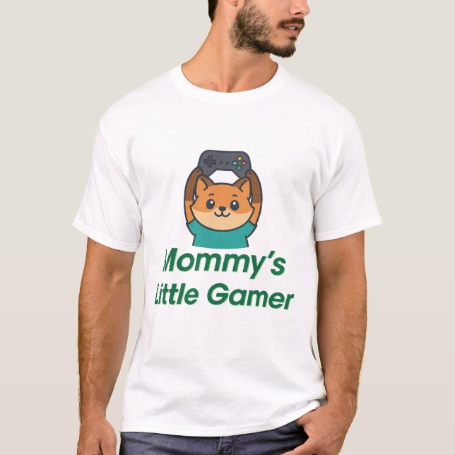 Mammans lilla spelare - för barn för datorspel t shirt (Framsida)