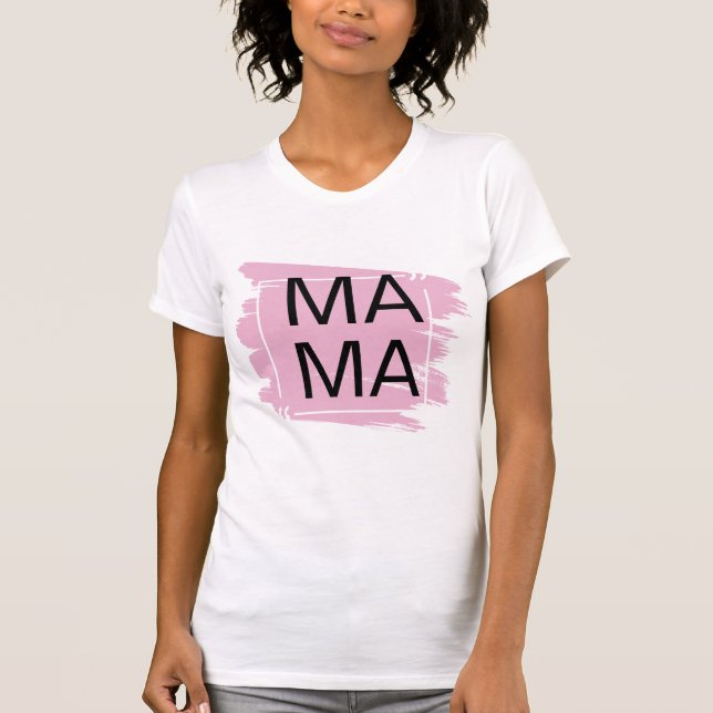 MAMMANS MINIMALISTISKA UTFORMNING T SHIRT (Framsida)