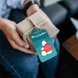 Mammans Polar Bear-Juletiketter Presentetikett