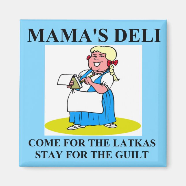 mammans skuld och hakar magnet (Framsidan)