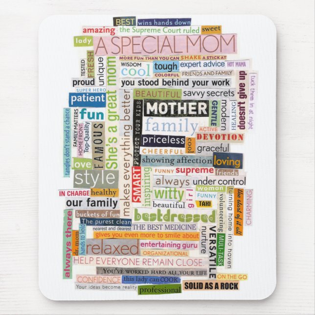 MammaordCollage Mousepad Musmatta (Framsidan)