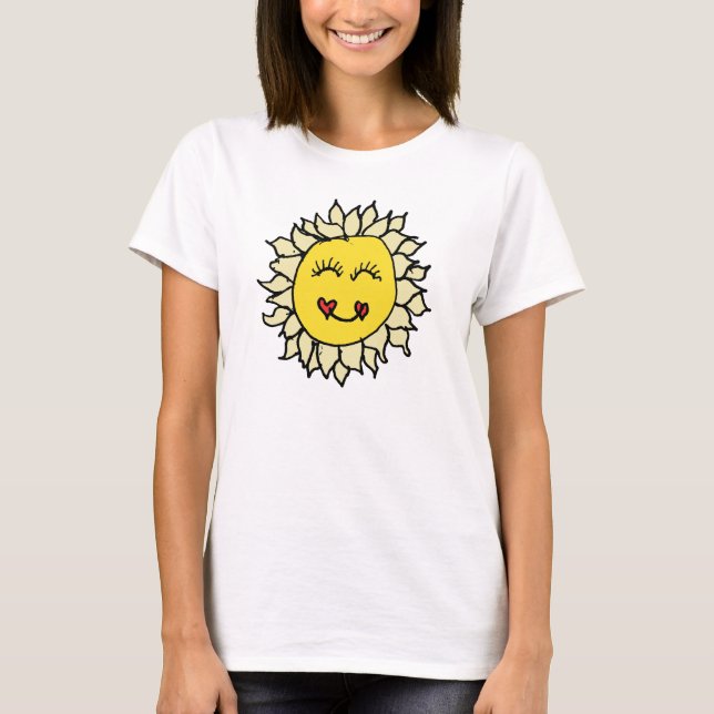 MammaPeggys färg för teckning för sol T Shirt (Framsida)