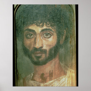 Mammaporträtt av en man, från Fayum, romano-Egypti Poster