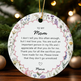 Mammapresent Julgransprydnad Keramik