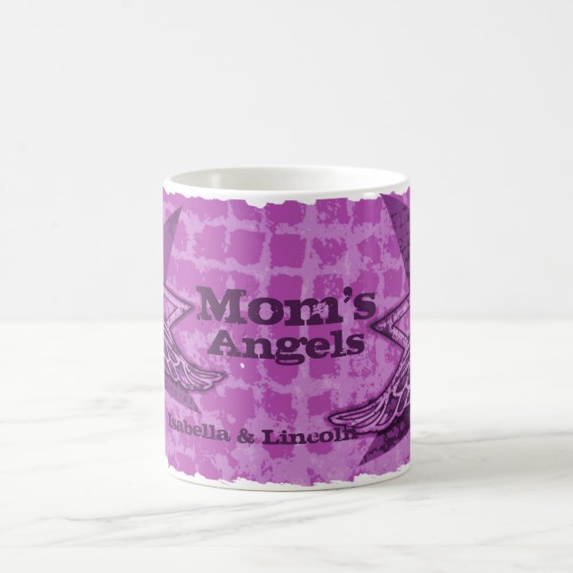 Mammas änglar i stjärnor lila mugg (Center)