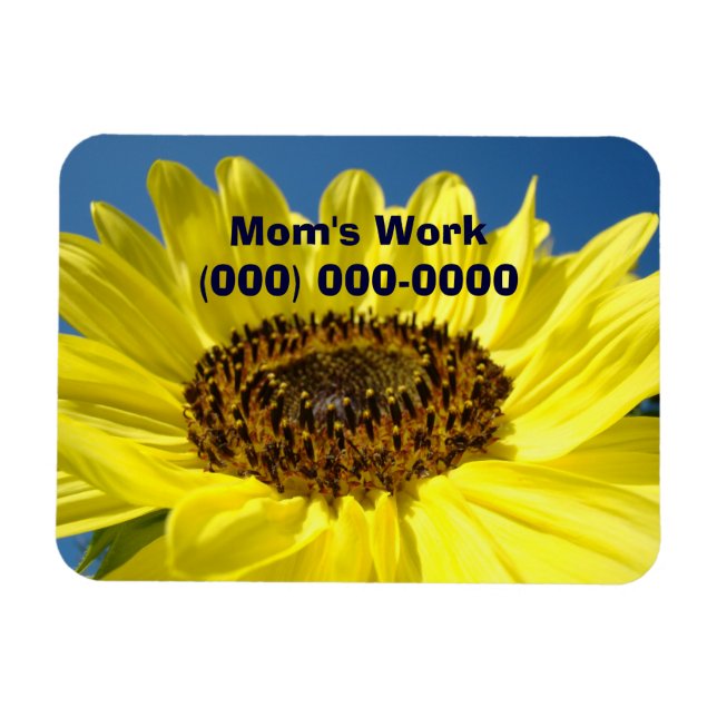 Mammas Arbets Telefonnummer magnet Solrosor (Horisontell)