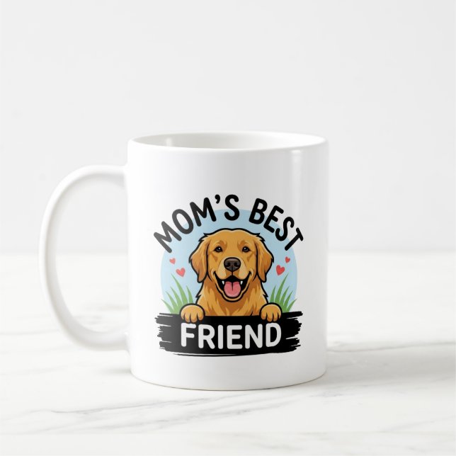 Mammas bästa vän Golden Retriever Hund Mamma Mugg (Vänster)