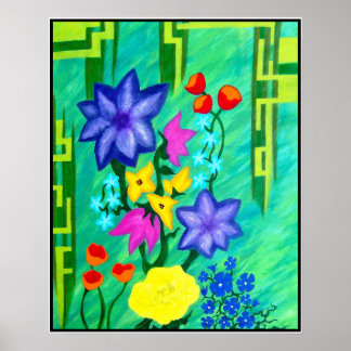 Mammas blommor poster
