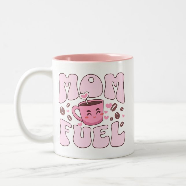 Mammas bränsle  Två-Tonad mugg (Vänster)