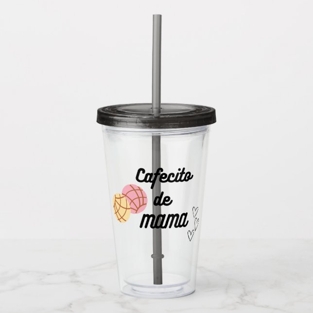 Mammas cafecito och conchas  take away mugg (Framsida)