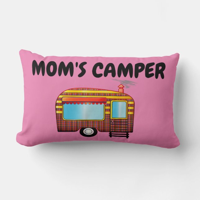 MAMMAS CAMPER RÖDA LÄNDKUDDAR LUMBARKUDDE (Framsida)