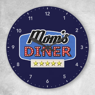 Mammas Dinersskylt Stor Klocka