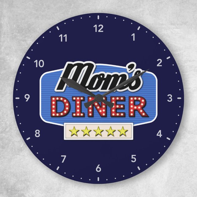 Mammas Dinersskylt Stor Klocka (Skapare uppladdad)
