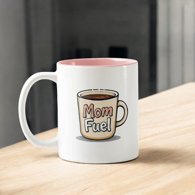 Mammas drivmedel | Rolig kaffekärlek-mamma Två-Tonad Mugg (Skapare uppladdad)