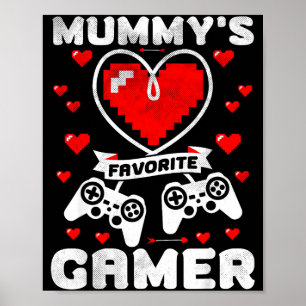 Mammas favorit gamer roliga pojkar barn Alla hjärt Poster