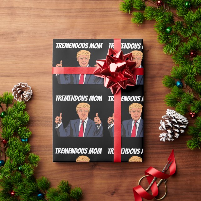MAMMAS FÖDELSEDAG DONALD TRUMP INPACKNINGSPAPPER PRESENTPAPPER (Julgåva)