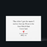 Mammas födelsedags mormors dag present Personlig m Inbjudningar<br><div class="desc">Mammas födelsedags mormors dag present Personlig mamma</div>