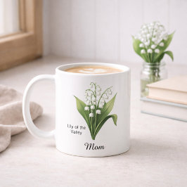 Mammas födelsedagsblomma Liljekonvalj Kaffemugg