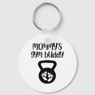 Mammas gymkompis Gravid Kettlebell Lyftande Kropp Nyckelring