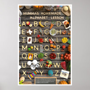 Mammas Hemgjorda Alfabetlektion Poster