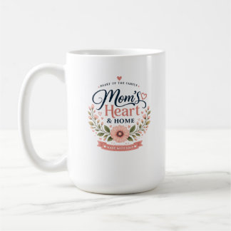 Mammas hjärta & hem | Elegant blomsterliknande mor Kaffemugg
